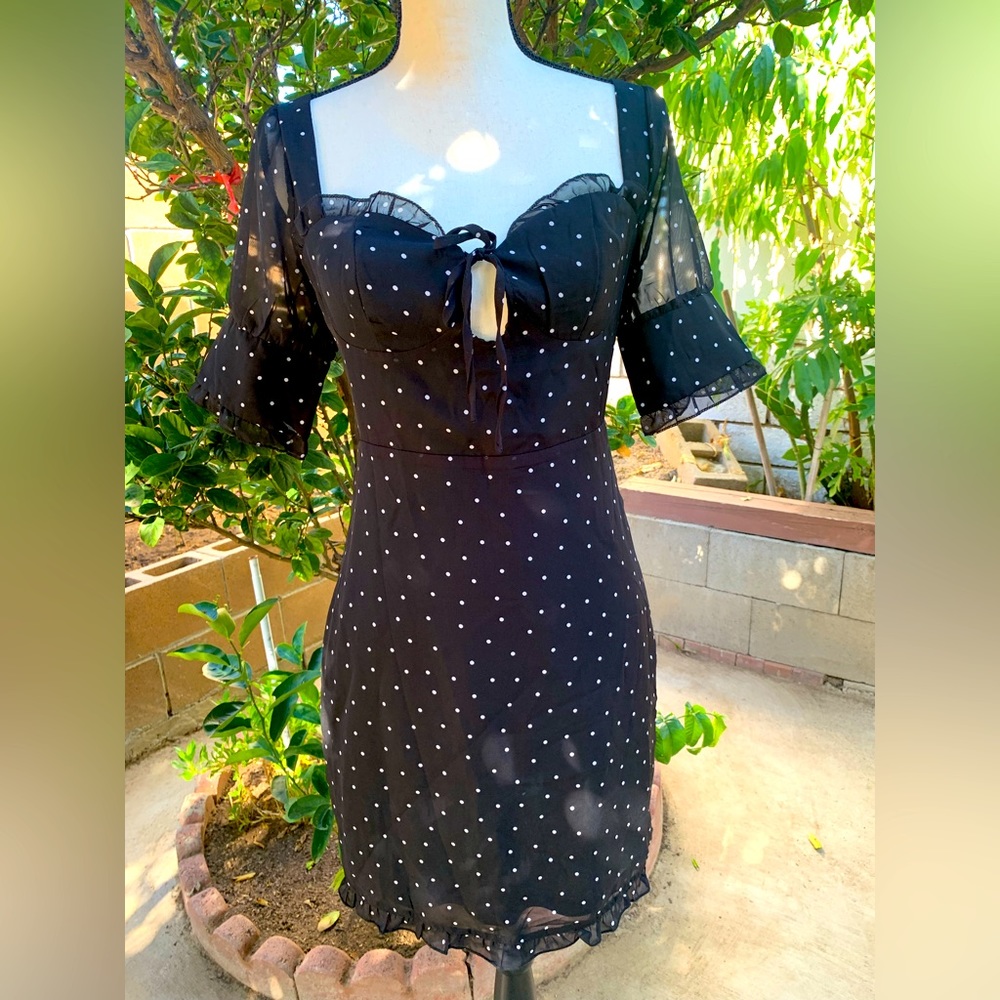 Sexy mod style polka dot dress